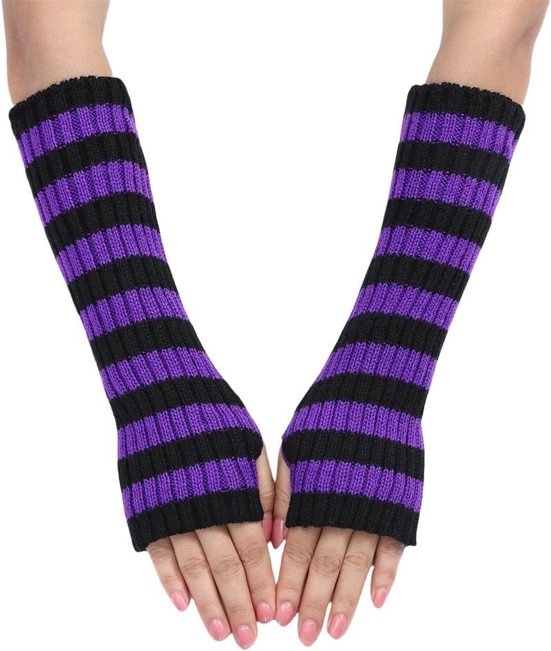 Insdark Goth Arm Warmers Y2k Women Rave Cute Fashion Punk Japanese Winter Grunge - Image 1